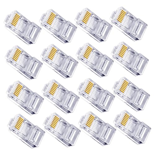 FONDOTIN 100 Stück Netzwerkstecker Cat Wasserfester Perforierter Ethernet Kabelanschluss für Stabile Verbindungen Geeignet für PC Laptop Router Smart Tv FONDOTIN 100 Stück Netzwerkstecker Cat Wasserfester Perforierter Ethernet Kabelanschluss für Stabile Verbindungen Geeignet für PC Laptop Router Smart Tv von FONDOTIN