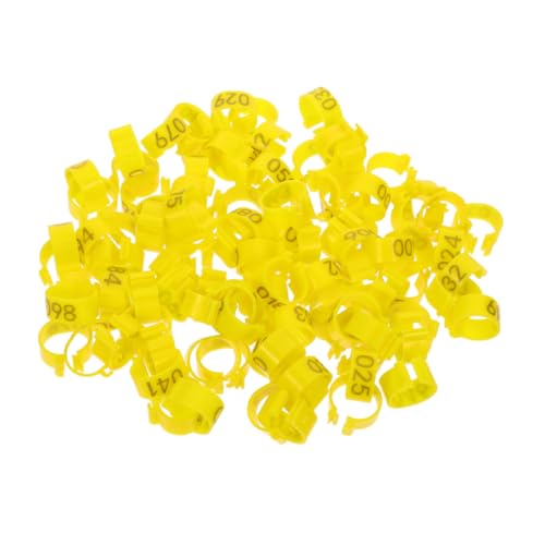 FONDOTIN 100 Stück Nummerierte Tauben Beinringe aus Langlebigem Abs Gelb Praktische Vogel Identifikation für Brieftauben und Geflügel zum Markieren und Erkennen in Großer Menge FONDOTIN 100 Stück Nummerierte Tauben Beinringe aus Langlebigem Abs Gelb Praktische Vogel Identifikation für Brieftauben und Geflügel zum Markieren und Erkennen in Großer Menge von FONDOTIN