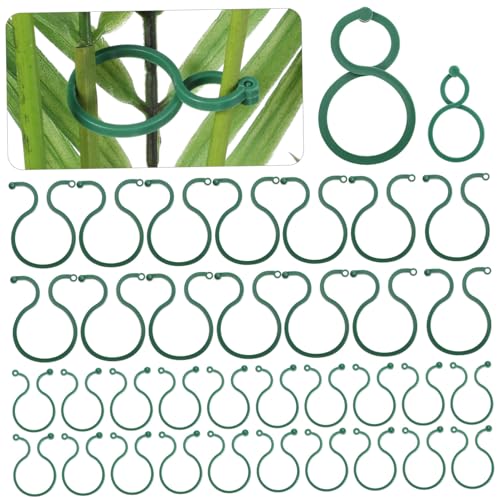 FONDOTIN 100 Stück Pflanzenclips Kunststoff Clips für Kletterpflanzen Tomaten Reben Blumen Gemüsehalter Gartenzubehör Wetterfest Einfach zu Befestigen Vielseitig Einsetzbar von FONDOTIN