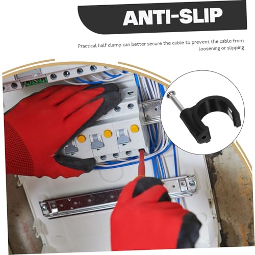 FONDOTIN 100 Stück Rohrschellen mit Stahlnagel Halbschelle Kunststoff Schwarz Kabelhalter Befestigungsklammern für Rohr Kabelbefestigung Langlebig Stabil FONDOTIN 100 Stück Rohrschellen mit Stahlnagel Halbschelle Kunststoff Schwarz Kabelhalter Befestigungsklammern für Rohr Kabelbefestigung Langlebig Stabil von FONDOTIN