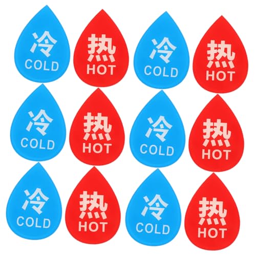 FONDOTIN 12 Stück Teiliges Heiß kalt Wasserhahn Aufkleber Selbstklebende Langlebige Badezimmer Küchenspüle Beschriftung Verschleißfestes Wiederverwendbares Hot And Cold Label für Hotel und FONDOTIN 12 Stück Teiliges Heiß kalt Wasserhahn Aufkleber Selbstklebende Langlebige Badezimmer Küchenspüle Beschriftung Verschleißfestes Wiederverwendbares Hot And Cold Label für Hotel und von FONDOTIN