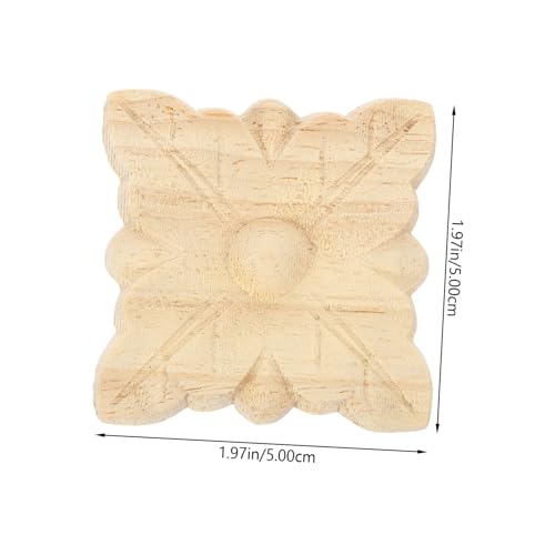 FONDOTIN 12 Stück Teiliges Holz Applikationen Geschnitzte Möbelverzierung Dekorative Holzornamente für Türen Betten Schränke Esstisch und Wohnraum Eleganter Europäischer Stil von FONDOTIN