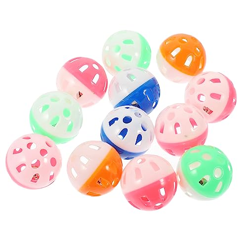 FONDOTIN 12 Stück Teiliges Katzen und Vogelspielzeug aus Kunststoff Hohl mit Glöckchen Robustes Kauspielzeug für Papageien und Vögel zur Krallenpflege und Beschäftigung Bunte Bell Balls FONDOTIN 12 Stück Teiliges Katzen und Vogelspielzeug aus Kunststoff Hohl mit Glöckchen Robustes Kauspielzeug für Papageien und Vögel zur Krallenpflege und Beschäftigung Bunte Bell Balls von FONDOTIN