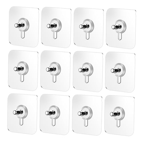 FONDOTIN 12 Stück Teiliges Selbstklebendes Edelstahl haken Bohren Nahtlose Schraubhaken mit Starkem Kleber für Wand Küche Bad Spurlos Kompakt Langlebig Einfache Montage FONDOTIN 12 Stück Teiliges Selbstklebendes Edelstahl haken Bohren Nahtlose Schraubhaken mit Starkem Kleber für Wand Küche Bad Spurlos Kompakt Langlebig Einfache Montage von FONDOTIN