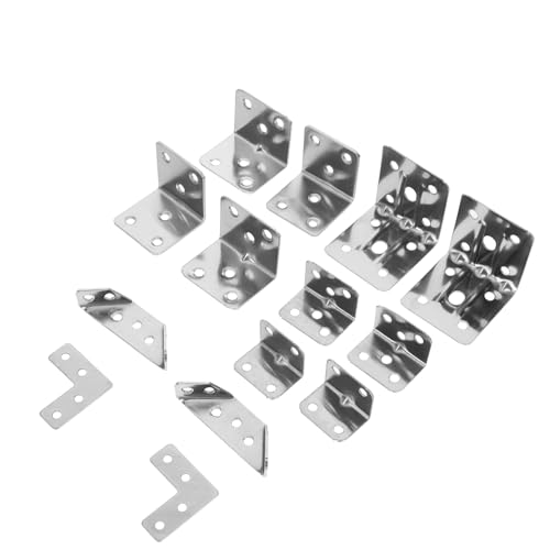 FONDOTIN 14 Stück Teiliges Edelstahl Winkelverbinder Set Rostfrei Eckwinkel für Möbelregal Stabile Winkelhalterung Vielseitig Einsetzbar für Holzregale und Möbelverstärkung Verschiedene FONDOTIN 14 Stück Teiliges Edelstahl Winkelverbinder Set Rostfrei Eckwinkel für Möbelregal Stabile Winkelhalterung Vielseitig Einsetzbar für Holzregale und Möbelverstärkung Verschiedene von FONDOTIN