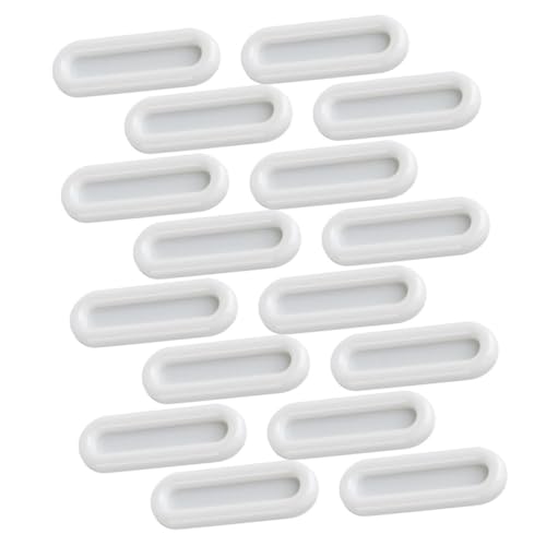 FONDOTIN 16 Stück Teiliges Selbstklebende Kunststoff griffe für Schränke und Fenster Starke Haftung Einfache Montage ohne Bohren Vielseitig für Kleiderschränke und Schiebetüren im Haushalt von FONDOTIN