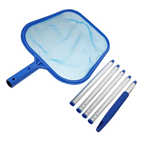 FONDOTIN 1Stück Flaches Wasserreinigungsnetz mit Aluminiumstange Poolkescher zum von Schmutz und Trümmern für Schwimmbäder Teiche und von FONDOTIN