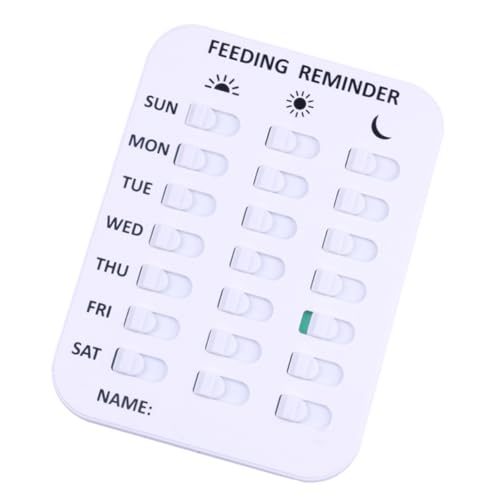 FONDOTIN 1stück Selbstklebende Pet Feeding Reminder Karte Für Haustiere Praktischer Essenszeit-Recorder Für Mädchen Und Ältere Menschen Weiß Für Zuhause Und Pflegeeinrichtungen von FONDOTIN