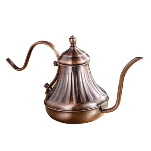 FONDOTIN 1stück Mit Langem Auslauf Praktische Kaffeekanne Für Präzise Wasserkontrolle Für Teeliebhaber Und Kaffeegenießer Vintage Design Langlebig Und von FONDOTIN