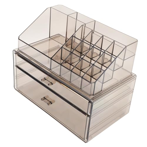FONDOTIN 1satz Transparente Mehrschichtige Makeup Organizer Box Mit Schubladen Für Kosmetik Und Schmuck Multifunktionaler Tisch Organizer Für Badezimmer Und Ankleidezimmer von FONDOTIN