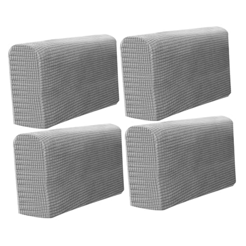 FONDOTIN 2 Paare Elastische Sofa Armlehnenbezüge aus Stretch Fleece Teilig Schützende Sofaseitentücher für Büro und Zuhause Einfach Anzubringen Waschbar Verstellbar für Verschiedene von FONDOTIN