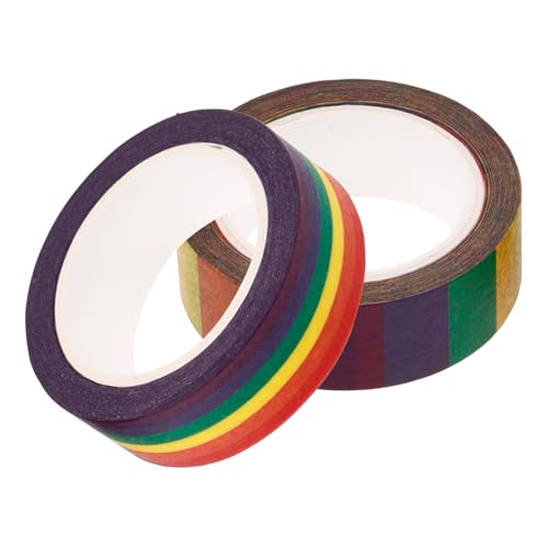 FONDOTIN 2 Rollen Buntes Washi Tape DIY Klebeband für Scrapbook Dekor Langlebig Leicht Zuschneidbar Farbecht für Tagebuch und Bastelarbeiten FONDOTIN 2 Rollen Buntes Washi Tape DIY Klebeband für Scrapbook Dekor Langlebig Leicht Zuschneidbar Farbecht für Tagebuch und Bastelarbeiten von FONDOTIN