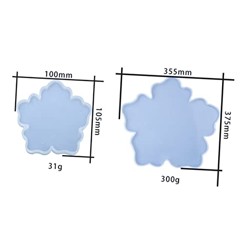 FONDOTIN 2 STÜCK DIY Silikonform für Kreative Blumenmuster Epoxidharz Gießform für Untersetzer Spiegeloberfläche Handgemachte Dekorationen Weiß S von FONDOTIN