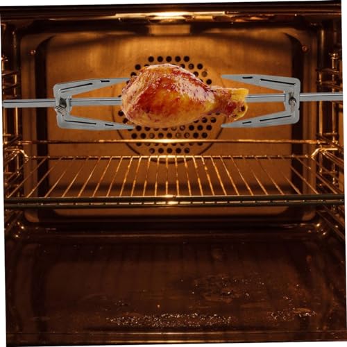 FONDOTIN 2 Sätze Edelstahl Grillgabel mit Feststellschraube Hitzebeständig und Langlebig für Gasgrill und Backofen Praktisches Küchenzubehör für Gleichmäßiges Grillen von Fleisch und von FONDOTIN