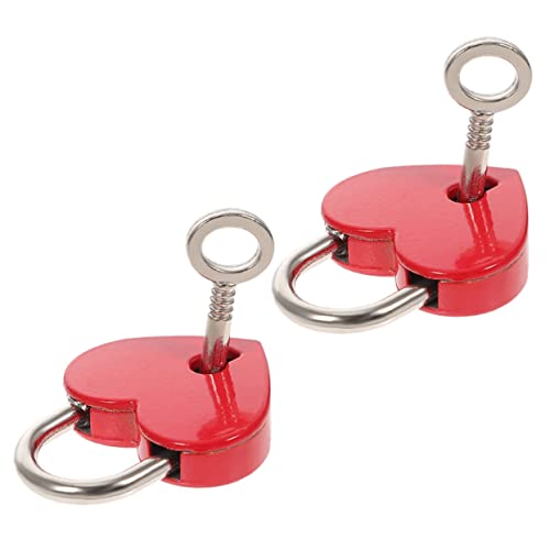 FONDOTIN 2 Sätze Herzförmiges Mini vorhängeschloss mit Schlüssel Liebesschlösser in Rot Kompakt und Leicht für Tagebücher Koffer Jubiläumsgeschenk Sicherer Schutz für Reisen FONDOTIN 2 Sätze Herzförmiges Mini vorhängeschloss mit Schlüssel Liebesschlösser in Rot Kompakt und Leicht für Tagebücher Koffer Jubiläumsgeschenk Sicherer Schutz für Reisen von FONDOTIN