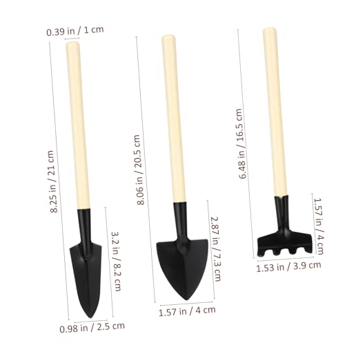 FONDOTIN 2 Sätze Mini Gartenwerkzeug Teilig mit Glattem Holzgriff Handliche Pflanzschaufel Rechen und für Robustes Mini Handpflanzwerkzeug für Umtopfen Lockern und Jäten von Blumen und FONDOTIN 2 Sätze Mini Gartenwerkzeug Teilig mit Glattem Holzgriff Handliche Pflanzschaufel Rechen und für Robustes Mini Handpflanzwerkzeug für Umtopfen Lockern und Jäten von Blumen und von FONDOTIN