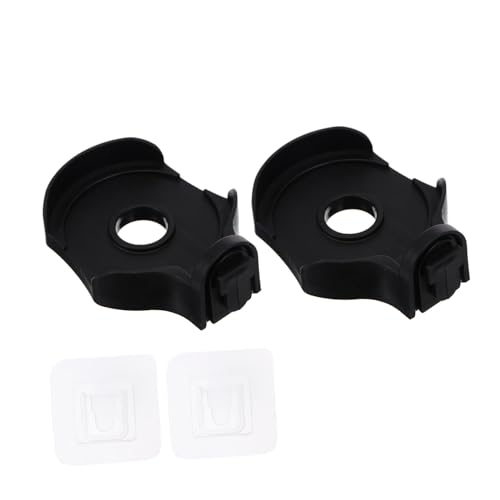 FONDOTIN 2 Sätze Wandmontierter Seifenspenderhalter aus Robustem Abs Platzsparender Bohrfreier Wandhalter für Badezimmer und Küche Selbstklebend Schwarz Teiliges von FONDOTIN