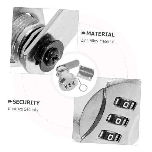 FONDOTIN 2 Sätze Zinklegierung Mechanisches Zahlenschloss Batteriefrei Robustes Kombinationsschloss für Aktenschränke Briefkästen Schubladen Vielseitig für Büro und Zuhause FONDOTIN 2 Sätze Zinklegierung Mechanisches Zahlenschloss Batteriefrei Robustes Kombinationsschloss für Aktenschränke Briefkästen Schubladen Vielseitig für Büro und Zuhause von FONDOTIN
