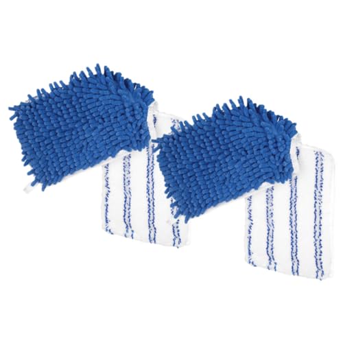 FONDOTIN 2 Stück Chenille Wischmopp Ersatzpads Waschbare Mikrofaser Flachmopp Bezüge Langlebige Reinigungspads Geeignet für Glatte und Harte Böden Praktische Mopppads für Haushalt und von FONDOTIN