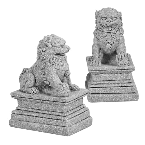 FONDOTIN 2 Stück Chinesische Mini Stein Löwenfigur Feng Shui Desktop Dekoration Haus Büro Wohnzimmer Schutz und Wohlstand Figurine Kompakt und Leicht FONDOTIN 2 Stück Chinesische Mini Stein Löwenfigur Feng Shui Desktop Dekoration Haus Büro Wohnzimmer Schutz und Wohlstand Figurine Kompakt und Leicht von FONDOTIN