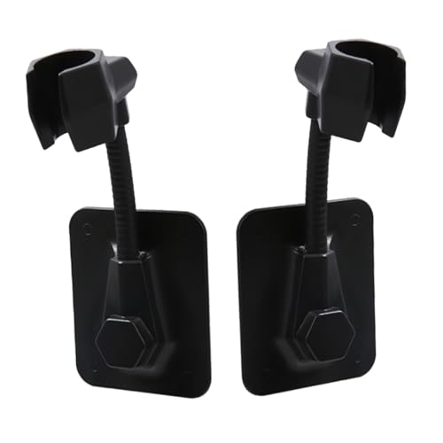 FONDOTIN 2 Stück Drehbare Abs Duschkopfhalterung mit Starkem Kleber Verstellbare Brausehalterung für Glatte Oberflächen Praktische Handbrause Halterung für Badezimmer Schwarz FONDOTIN 2 Stück Drehbare Abs Duschkopfhalterung mit Starkem Kleber Verstellbare Brausehalterung für Glatte Oberflächen Praktische Handbrause Halterung für Badezimmer Schwarz von FONDOTIN