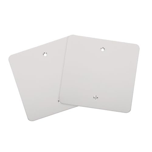 FONDOTIN 2 Stück Edelstahl Abdeckplatte Blanke Steckdosenabdeckung Stabile Elektroverteiler Wandplatte Rostfrei Glatte Oberfläche Einfache Montage für Haushalt und Büro von FONDOTIN