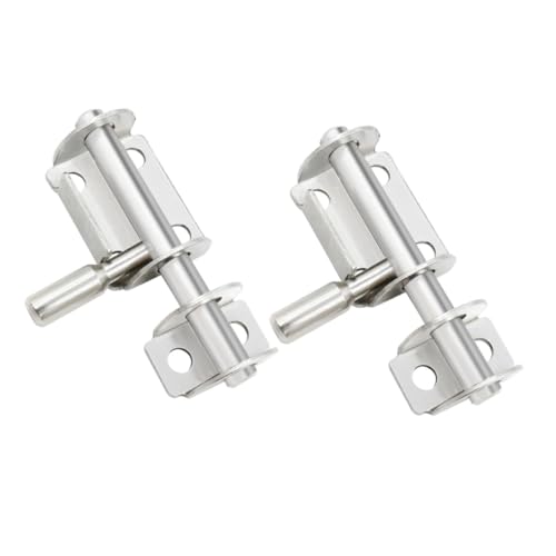 FONDOTIN 2 Stück Edelstahl Türschloss Schiebebolzen Robust Rostfrei Langlebig Teiliges Diebstahl Riegelschloss für Türen und Fenster Sichere Verriegelung FONDOTIN 2 Stück Edelstahl Türschloss Schiebebolzen Robust Rostfrei Langlebig Teiliges Diebstahl Riegelschloss für Türen und Fenster Sichere Verriegelung von FONDOTIN