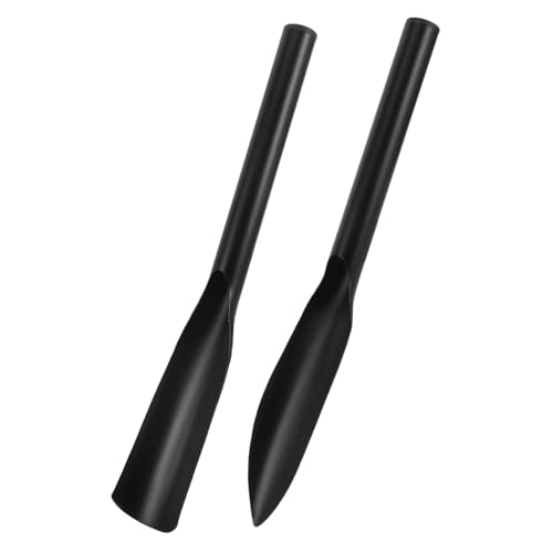 FONDOTIN 2 Stück Grubberkelle Schaufeln Gartenhacke Zum Jäten Werkzeuge Zum Unkrautjäten Im Garten Pinne Rollen Bausatz Abs Handbuch Tasche Multifunktional Kelle Mit Holzgriff Stahl Black von FONDOTIN