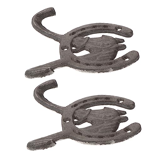 FONDOTIN 2 Stück Gusseisen Wandhaken Retro Vintage Kleiderhaken Schmiedeeisen Garderobenhaken Landhausstil Dekorativer Katzenkopf Doppelhaken für Schlüssel Mäntel Handtücher FONDOTIN 2 Stück Gusseisen Wandhaken Retro Vintage Kleiderhaken Schmiedeeisen Garderobenhaken Landhausstil Dekorativer Katzenkopf Doppelhaken für Schlüssel Mäntel Handtücher von FONDOTIN