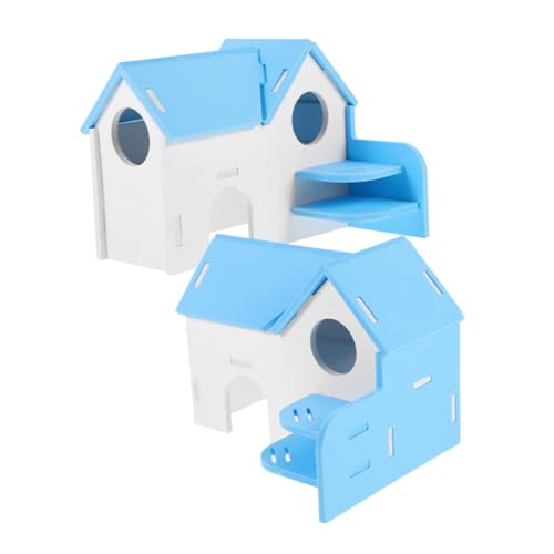 FONDOTIN Meerschweinchenhaus Mit Leiter 2 Stück Versteck Für Haustiere Hamster-lebensraum PVC- Entzückendes Rattenversteck Für Hamsterkäfig FONDOTIN Meerschweinchenhaus Mit Leiter 2 Stück Versteck Für Haustiere Hamster-lebensraum PVC- Entzückendes Rattenversteck Für Hamsterkäfig von FONDOTIN