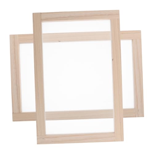 FONDOTIN 2 Stück Holz Papierherstellungsrahmen Traditioneller DIY Papierschöpfrahmen aus Natürlichem Kiefernholz für Kreative Bastelprojekte und Handwerkliche Papierkunst von FONDOTIN