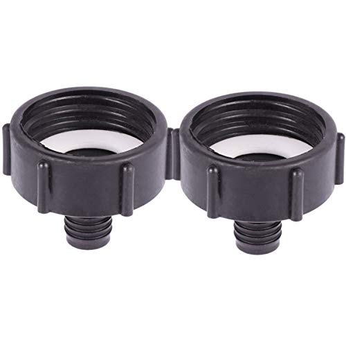 FONDOTIN 2 Stück IBC Barrel Adapter Grobgewinde Schlauchverbinder für IBC Wasserbehälter Robuste Kunststoffkonstruktion für Regenwassertanks und Tonfässer von FONDOTIN