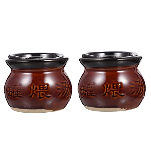 FONDOTIN 2 Stück Keramik Casserole Töpfe Hochtemperaturbeständig Vielseitig für Reisnudeln Suppe Haushaltsschmortopf Ergonomisch und Langlebig Mit Deckel für Chinesische Küche FONDOTIN 2 Stück Keramik Casserole Töpfe Hochtemperaturbeständig Vielseitig für Reisnudeln Suppe Haushaltsschmortopf Ergonomisch und Langlebig Mit Deckel für Chinesische Küche von FONDOTIN