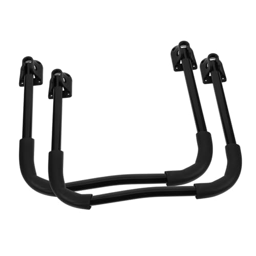 FONDOTIN 2 Stück Klappbare Tischbeine aus Schwarzem Eisen Belastbar und Stabil Einfache Montage Minimalistisches Design Einsetzbar für Laptop und Klapptische von FONDOTIN