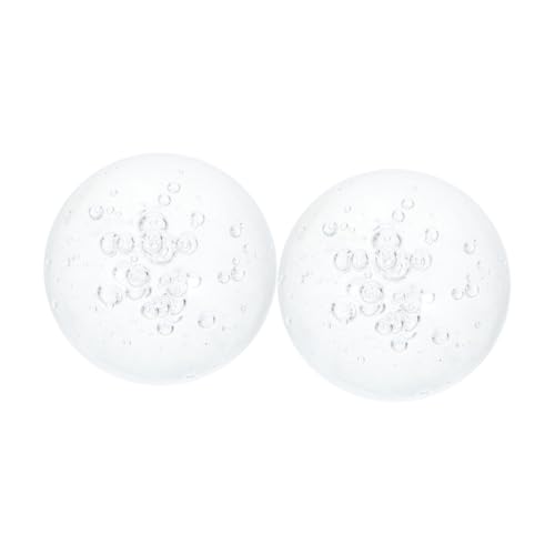 FONDOTIN 2 Stück Kristallglas Blasenkugeln Transparent Dekorative Glaskugeln für DIY Wasserspiele Fischbecken Schalen und Wohnraum Feng Shui Wasserornamente von FONDOTIN