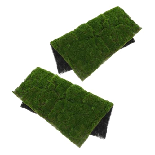 FONDOTIN 2 Stück Kunstmoos-pad: Simulation Kunstgrasmatte Für Gartenterrasse, Landschaftsbau-Ornamente – Simulation Rasenrolle Für Bonsai-projekte von FONDOTIN