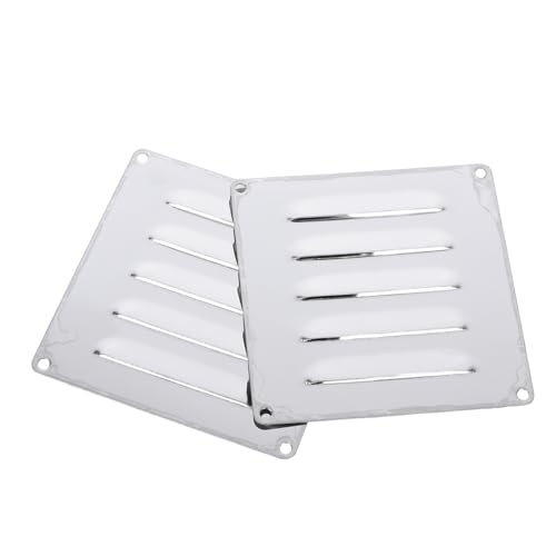FONDOTIN 2 Stück Lüftungsgitter Quadratisch Hitzebeständig Robust für Outdoor Feuerstelle Bbq Grill und Kamin Einfache Montage Langlebiges Ventilationspaneel für Luftzirkulation von FONDOTIN