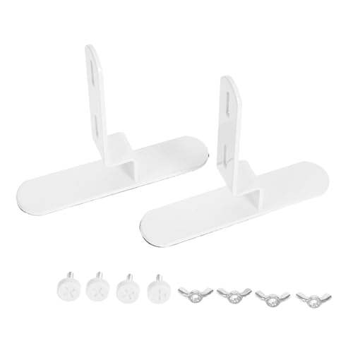 FONDOTIN 2 Stück Metall Pegboard Halterung Tisch Wandmontage Verstellbarer Standfuß für Lochwand Stabiler Organizer für Büro Werkstatt Home-office Weiße Tischplattenhalterung von FONDOTIN