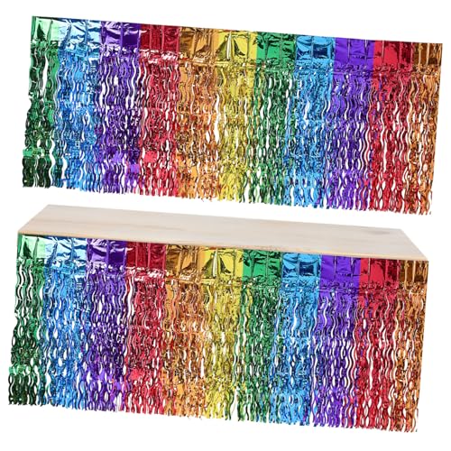 FONDOTIN 2 Stück Regenbogen Tischrock Teilig Gewellte Partydeko aus Robustem Kunststoff Wiederverwendbar Fransenförmig für Karneval Einhorn und Geburtstagsfeiern Einfache Montage Festliche FONDOTIN 2 Stück Regenbogen Tischrock Teilig Gewellte Partydeko aus Robustem Kunststoff Wiederverwendbar Fransenförmig für Karneval Einhorn und Geburtstagsfeiern Einfache Montage Festliche von FONDOTIN