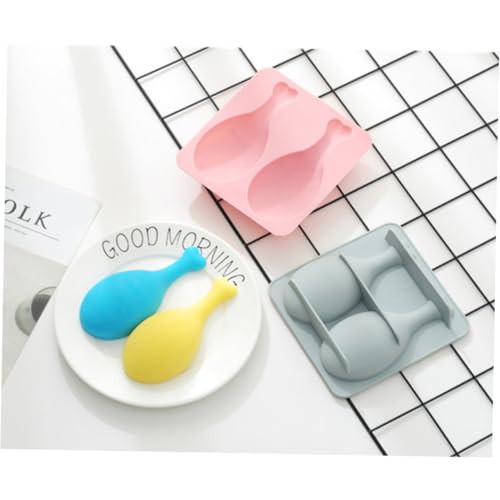 FONDOTIN 2 Stück Silikon Kuchenform Hähnchenkeulen design Antihaft Silikon Backform für DIY Schokolade Kekse Fondant Leicht zu Reinigen Wiederverwendbar für Zuhause und Profi Bäckerei von FONDOTIN
