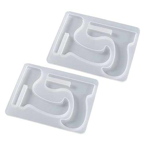 FONDOTIN 2 Stück Silikonform Teilig für Handyhalter DIY Epoxidharz Gießform Langlebig Rutschfest für Mobile Halterungen Basteln mit Epoxy und Dekorationen von FONDOTIN