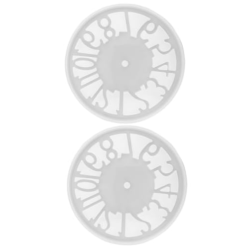 FONDOTIN 2 Stück Silikonform Uhr Teilig Langlebig Reißfest Waschbar für DIY Handwerk Epoxidharz Gießform mit Feinen Details und Rutschfester Oberfläche für Kreative Bastelprojekte von FONDOTIN