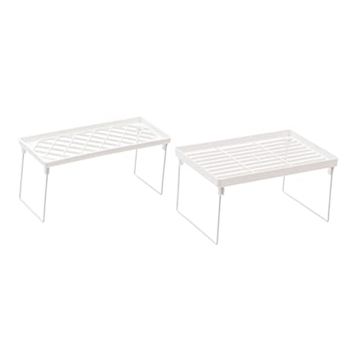 FONDOTIN 2 Stück Stabiles Teiliges Regal Küchen Organizer Multifunktionaler Tisch Aufbewahrungsständer Abnehmbar für Küchenschrank und Einfach zu Montieren und Vielseitig Einsetzbar von FONDOTIN