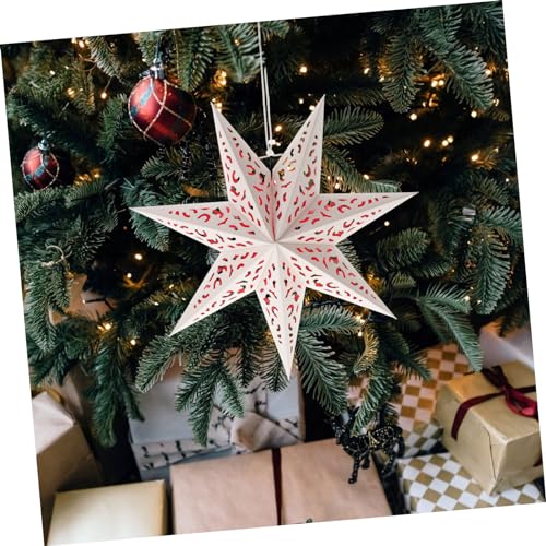 FONDOTIN 2 Stück Sternförmige Hohle Papierlampenschirme Leichtes Langlebiges Party Hängedekoration Nachtlicht Für Hochzeiten Garten Und Außenbereich von FONDOTIN