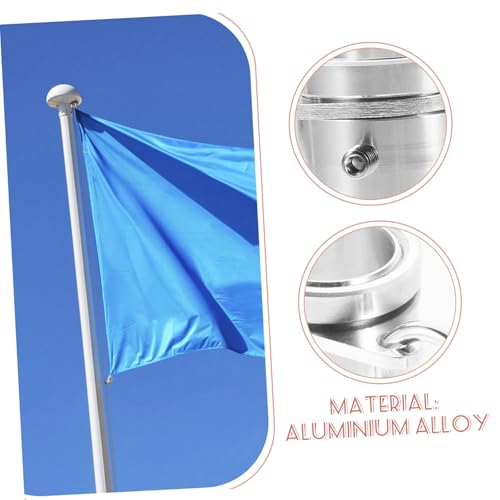 FONDOTIN 2 Stück Teiliges Aluminiumlegierung Fahnenmast Ringe Drehbare Anti wickel montageringe für Fahnenmast Rotierende Flaggenhalterung zur Vermeidung von Verheddern von FONDOTIN