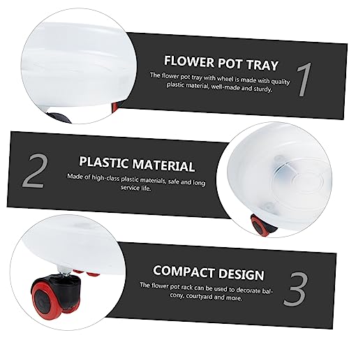 FONDOTIN 2 Stück Teiliges Blumentopf Untersetzer mit Universalrollen Robuster Verschiebbarer Pflanzentopfständer aus Transparentem Harz für Balkon Garten und Innenbereich FONDOTIN 2 Stück Teiliges Blumentopf Untersetzer mit Universalrollen Robuster Verschiebbarer Pflanzentopfständer aus Transparentem Harz für Balkon Garten und Innenbereich von FONDOTIN