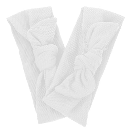 FONDOTIN 2 Stück Teiliges Elastisches Haustier Haarband mit Großem Weißem Polyester Schleifen Kopfschmuck für Hunde und Katzen Leichtes Komfortables Party Zubehör und Niedliches Welpen von FONDOTIN