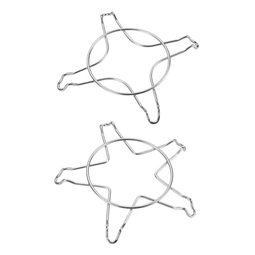 FONDOTIN 2 Stück Teiliges Gasherd Gestell aus Edelstahl Multifunktionaler Wok und Milchtopfhalter Hitzebeständiger Herdständer Bein Design Robuster Zusatzträger für Gasherde von FONDOTIN