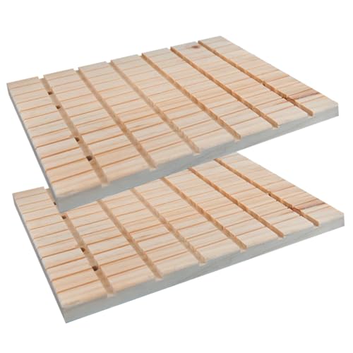 FONDOTIN 2 Stück Teiliges Holz kratzbrett für Kleintiere Glatte Oberfläche Langlebiges Nagelpflegebrett für Kaninchen Chinchilla Meerschweinchen Natürliche Krallenpflege von FONDOTIN