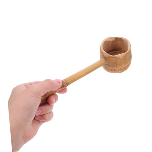 FONDOTIN 2 Stück Teiliges Holz-wasserschöpfer Langem Griff Japanischer Stil Leicht zu Reinigen Glatte Oberfläche Vielseitig Einsetzbar für Küche Bad und Garten Langlebig und von FONDOTIN